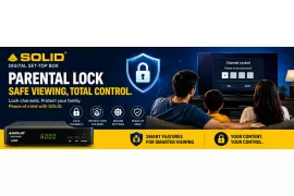 Does the SOLID Set-Top Box Feature a Parental Lock, and How Does It Work?